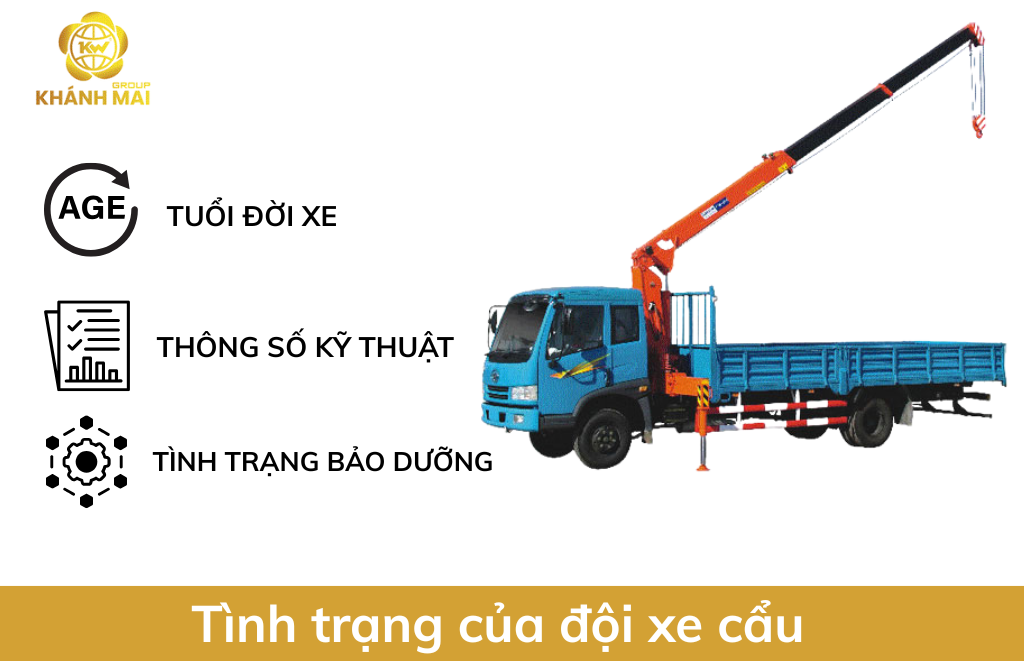 Đội xe cẩu đa dạng của Khánh Mai Group tại TP.HCM Đội xe cẩu đa dạng của Khánh Mai Group tại TP.HCM