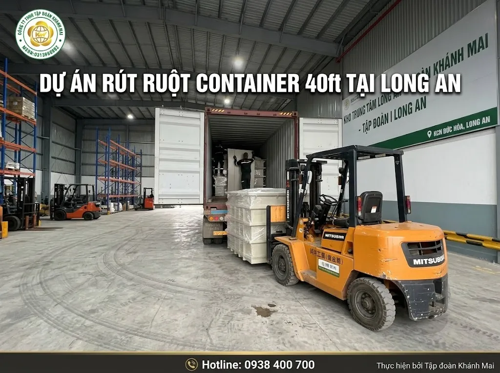 Dự án rút ruột container 40 feet đã triển khai tại Long An