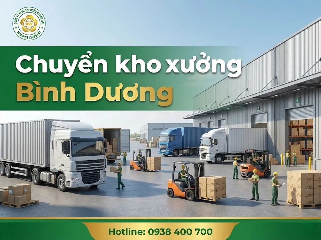 Dịch vụ chuyển kho xưởng Bình Dương trọn gói - Khánh Mai Group