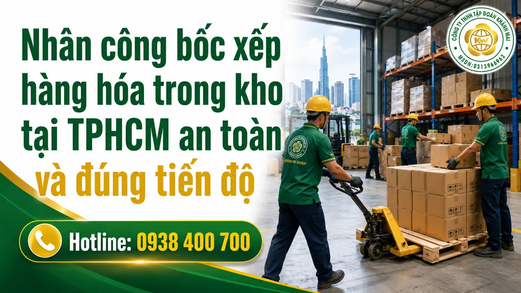 Nhân công bốc xếp hàng hóa trong kho tại TPHCM an toàn và đúng tiến độ