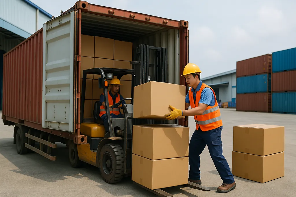 rút ruột container là gì và quy trình thực tế tại kho bãi