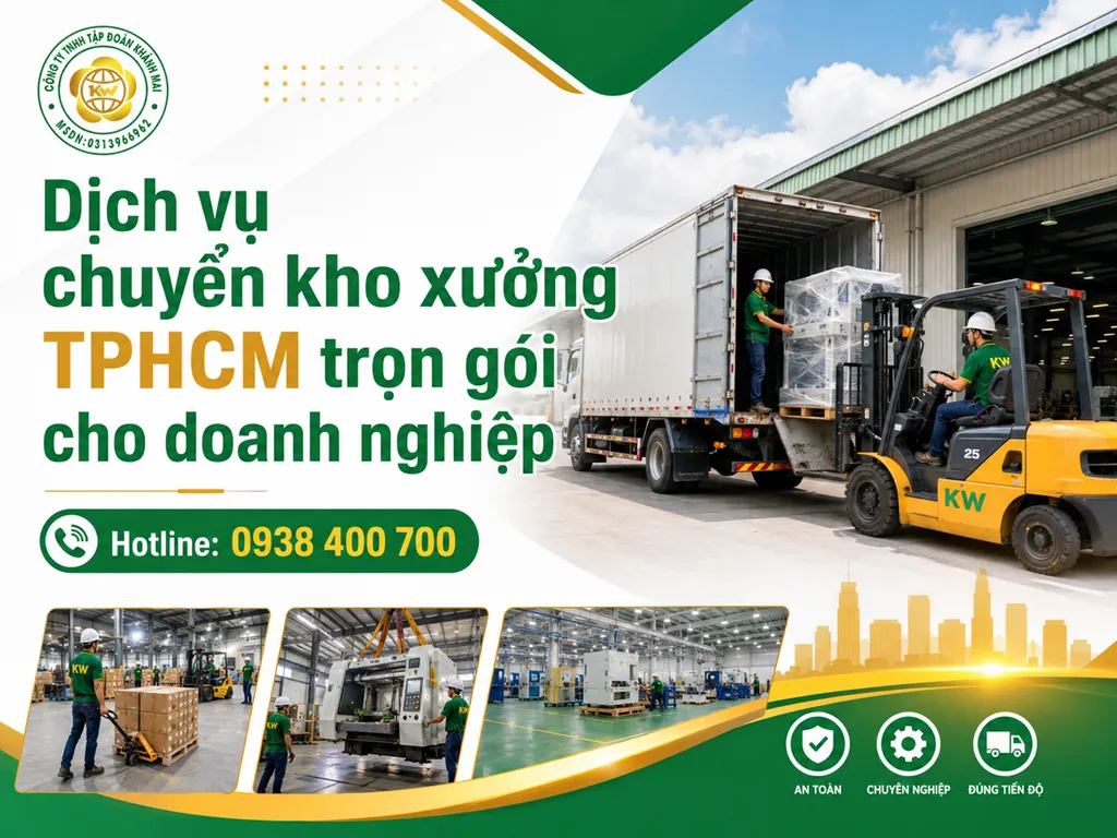 Dịch vụ chuyển kho xưởng TPHCM trọn gói cho doanh nghiệp
