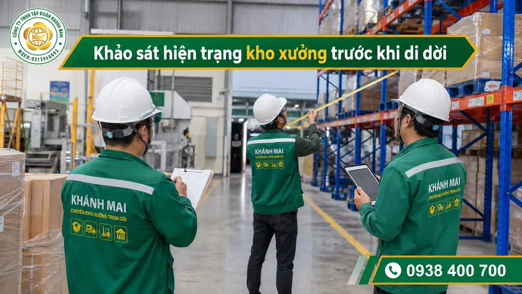Khảo sát hiện trạng kho xưởng trước khi lập phương án di dời