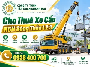 Cho Thuê Xe Cẩu KCN Sóng Thần 1 2 3
