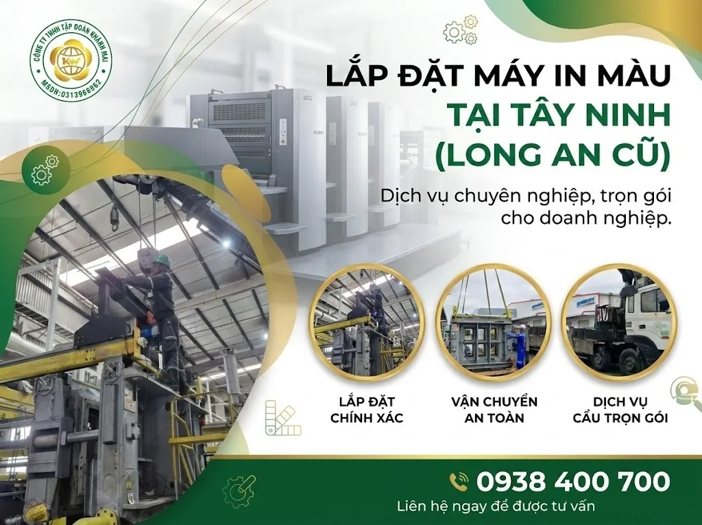 Dự án lắp đặt máy in màu tại Tây Ninh (Long An cũ)