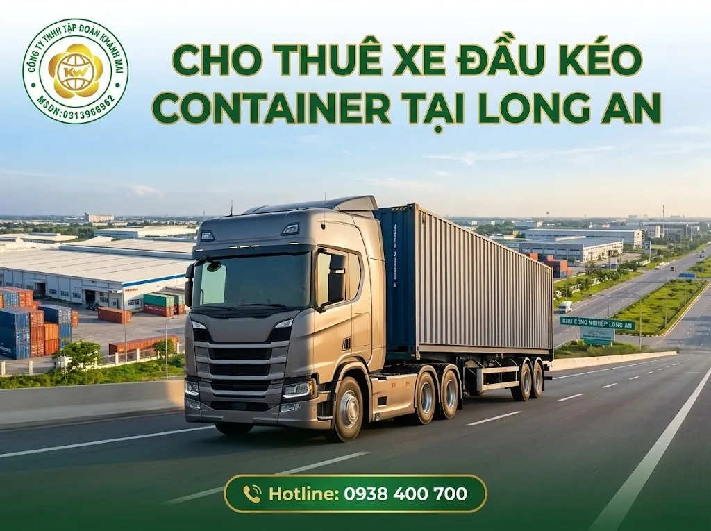 Cho thuê xe đầu kéo container tại Long An theo chuyến