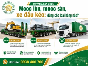 Mooc lùn, mooc sàn, xe đầu kéo: dùng cho loại hàng nào