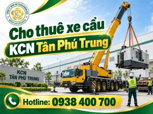 Cho thuê xe cẩu KCN Tân Phú Trung