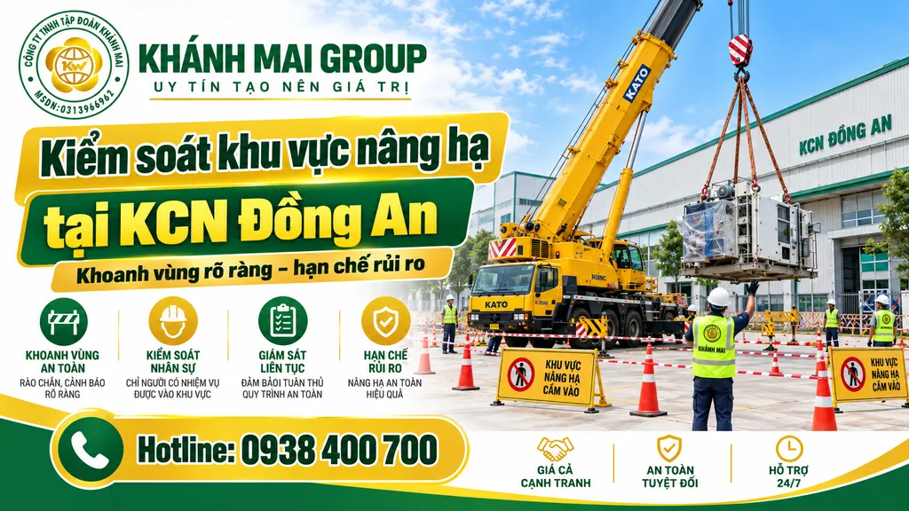 Kiểm soát khu vực nâng hạ tại KCN Đồng An