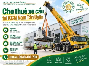 Cho thuê xe cẩu tại KCN Nam Tân Uyên