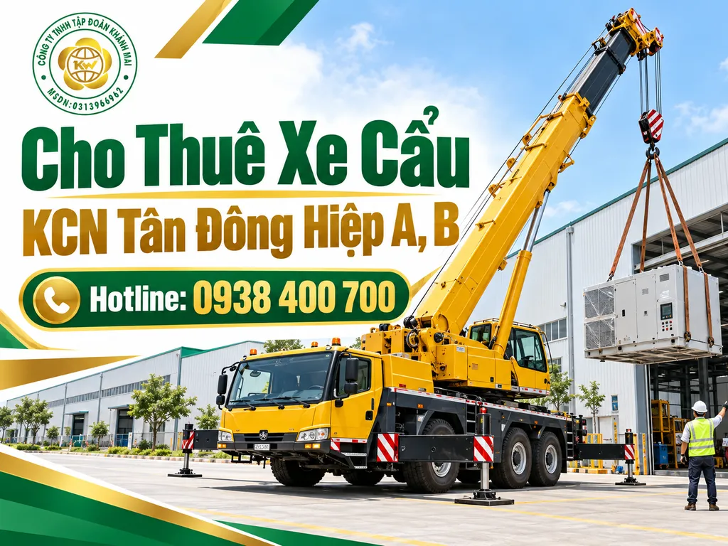 cho thuê xe cẩu tại KCN Tân Đông Hiệp A, B
