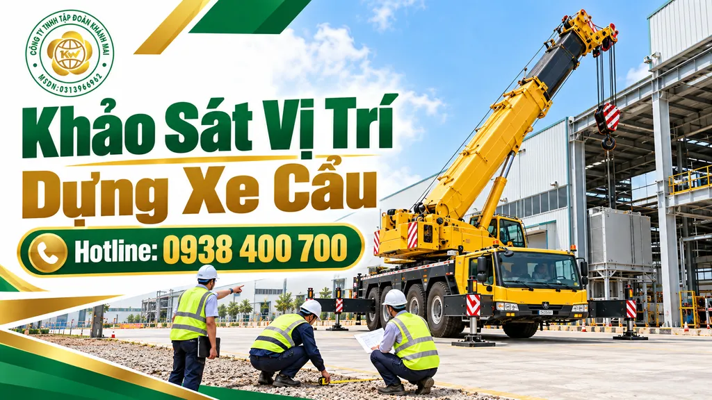 khảo sát vị trí dựng xe cẩu tại KCN Tân Đông Hiệp