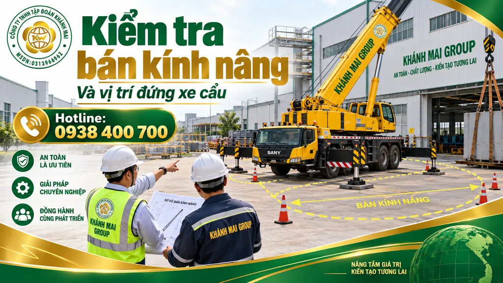 Kiểm tra bán kính nâng trước khi lựa chọn xe cẩu