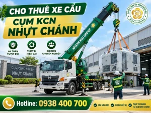 Cho thuê xe cẩu Cụm KCN Nhựt Chánh