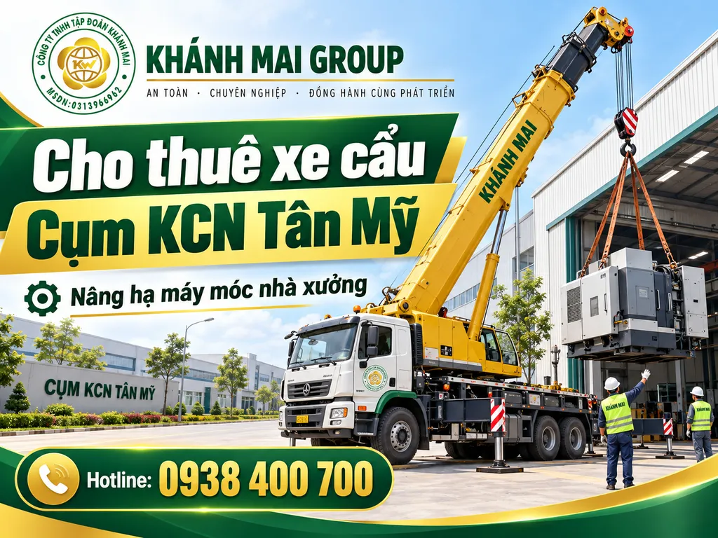 Cho thuê xe cẩu Cụm KCN Tân Mỹ