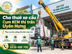 Cho thuê xe cẩu Cụm KCN thị trấn Uyên Hưng