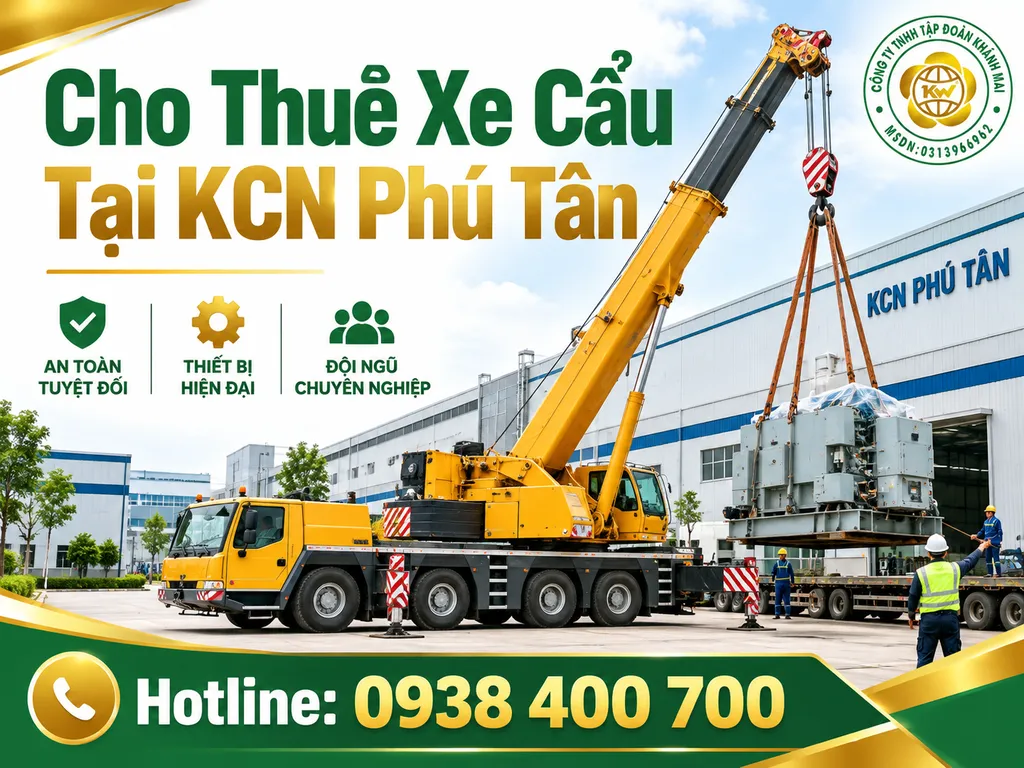 Cho Thuê Xe Cẩu Tại KCN Phú Tân