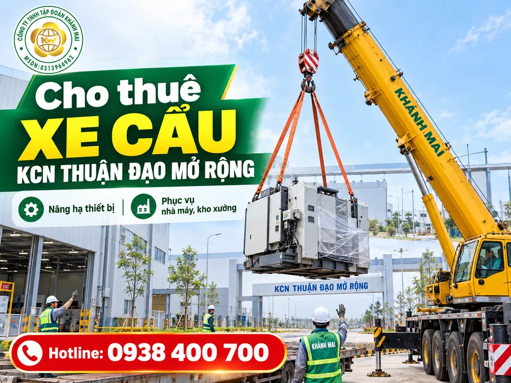 Cho Thuê Xe Cẩu KCN Thuận Đạo Mở Rộng