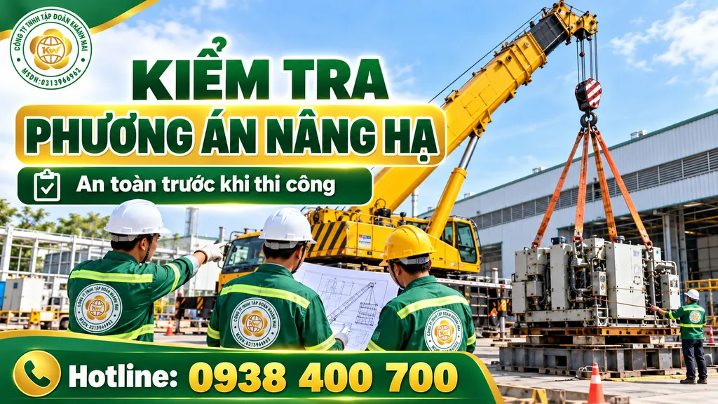 Kiểm tra phương án nâng hạ và điều kiện thi công xe cẩu trước ca làm tại Cần Đước